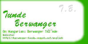 tunde berwanger business card